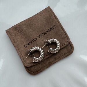 David Yurman Sculpted Cable Shrimp Earrings
Sterling Silver, 20.5mm